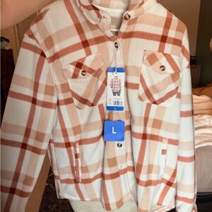 Plaid Button-Up Jacket